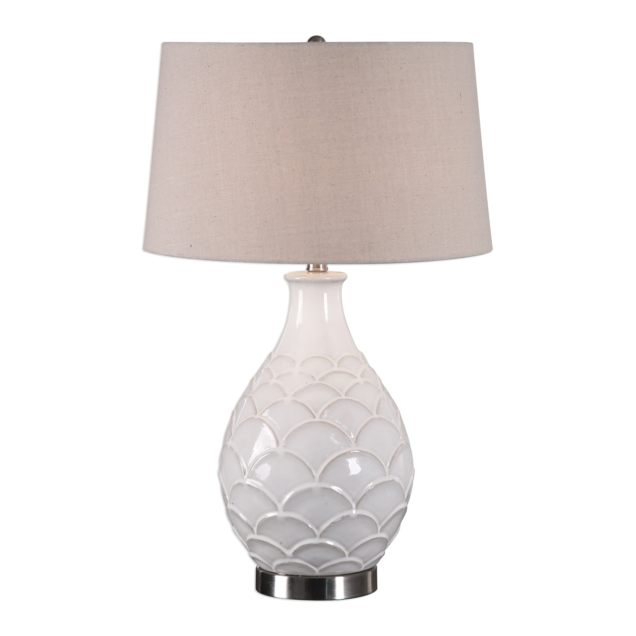 Picture of CAMELLIA GLOSSED WHITE LAMP